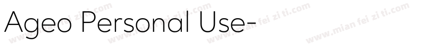 Ageo Personal Use字体转换